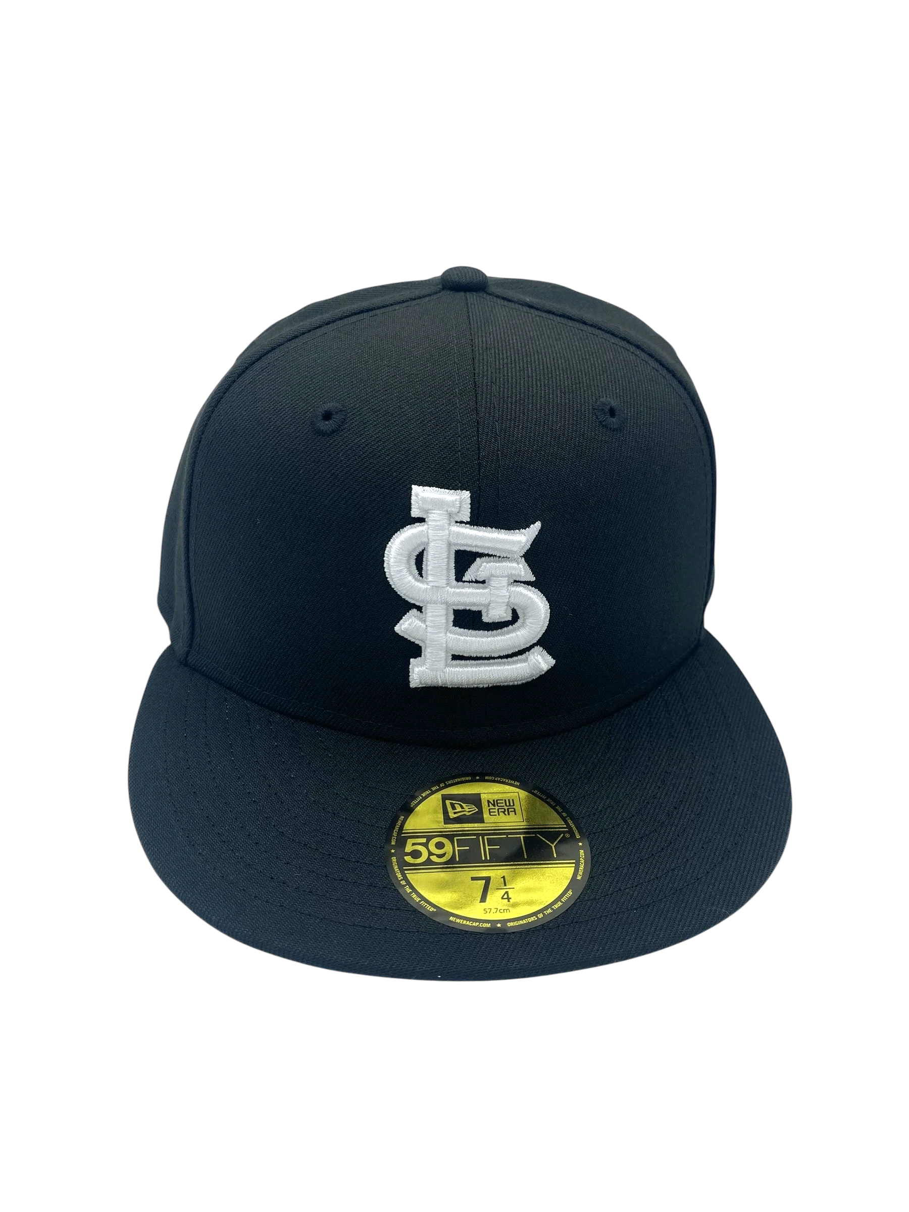 Adult St. Louis Cardinals New Era Black/White Basic 59FIFTY Fitted Hat - Men's - Image 3