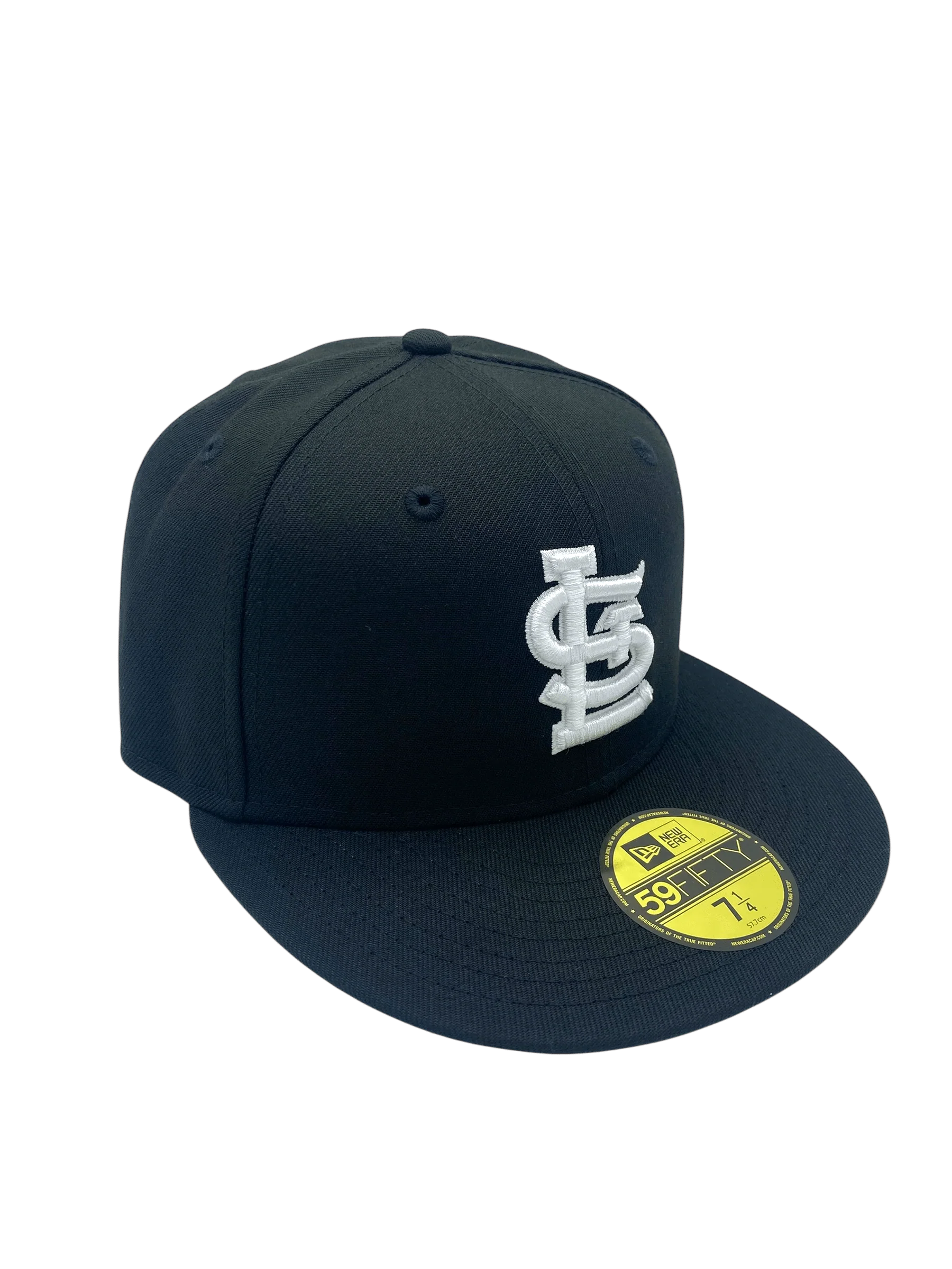 Adult St. Louis Cardinals New Era Black/White Basic 59FIFTY Fitted Hat - Men's - Image 4