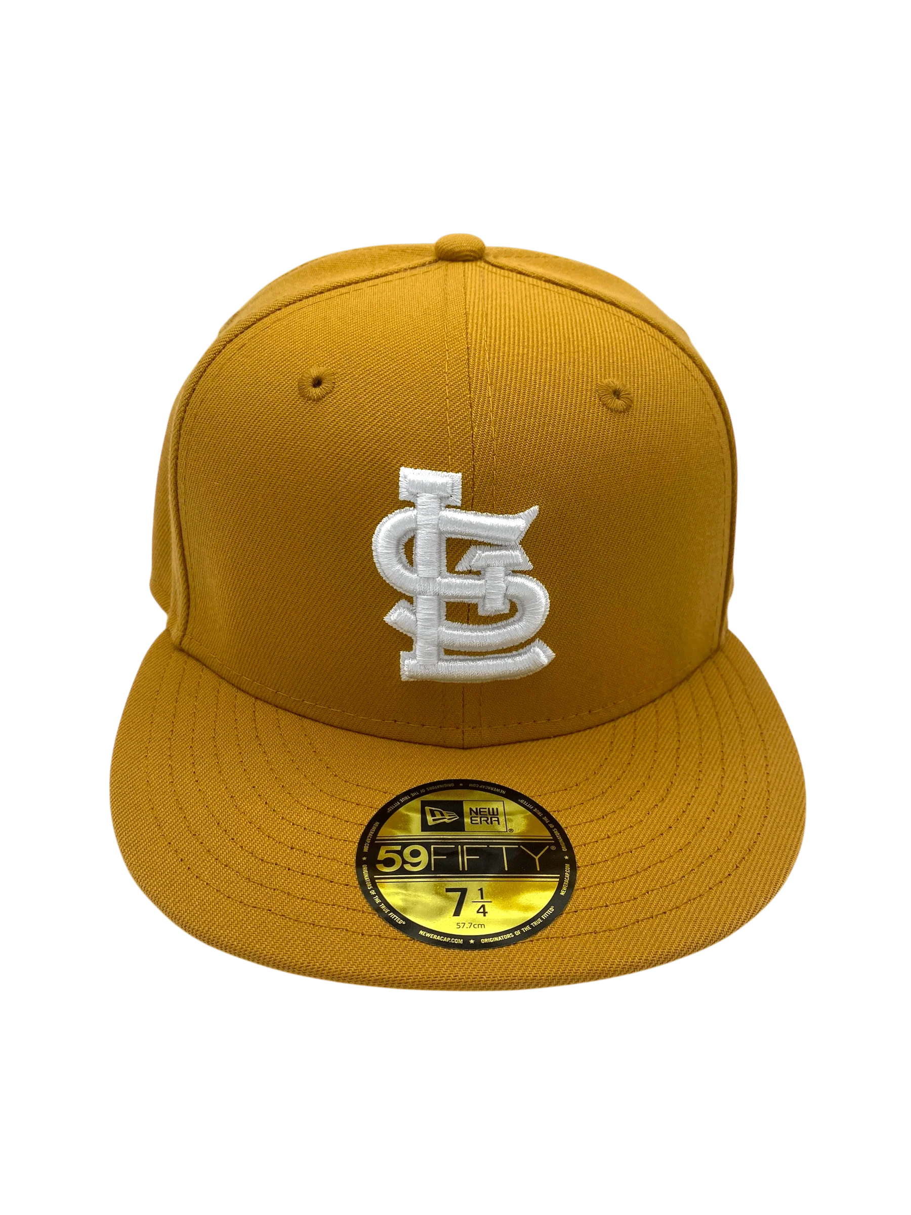 Adult St. Louis Cardinals New Era Tan/White Basic 59FIFTY Fitted Hat - Men's - Image 3