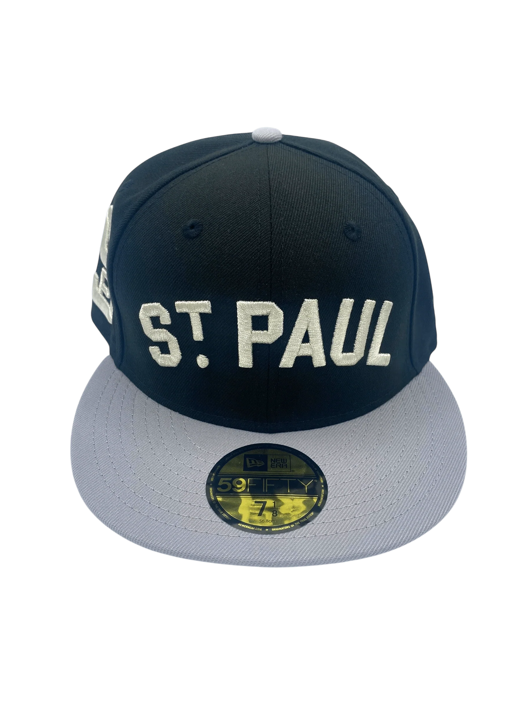 Adult St. Paul Saints New Era Black/Gray Custom Side Patch 59FIFTY Fitted Hat - Men's - Image 4