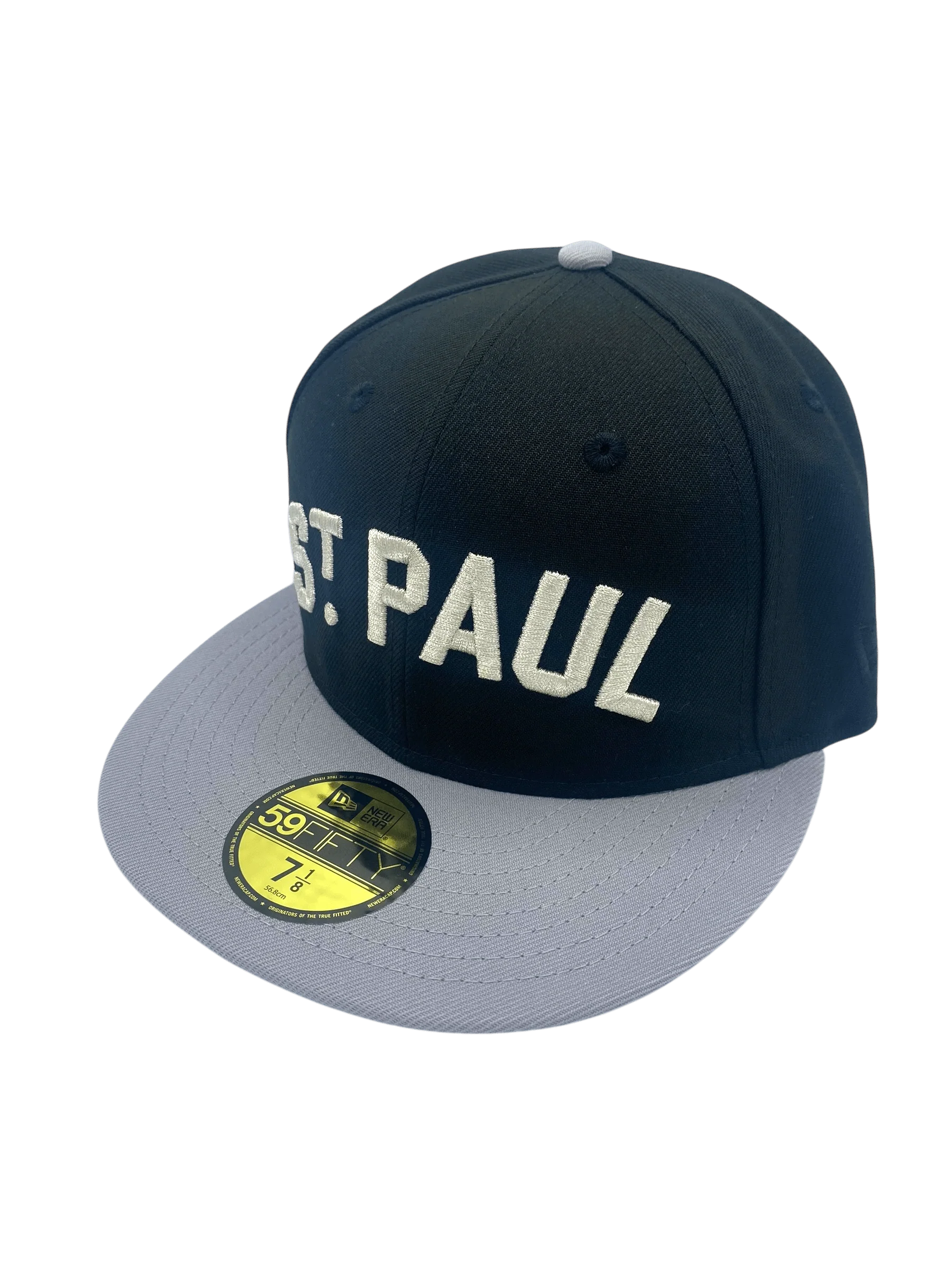 Adult St. Paul Saints New Era Black/Gray Custom Side Patch 59FIFTY Fitted Hat - Men's - Image 5