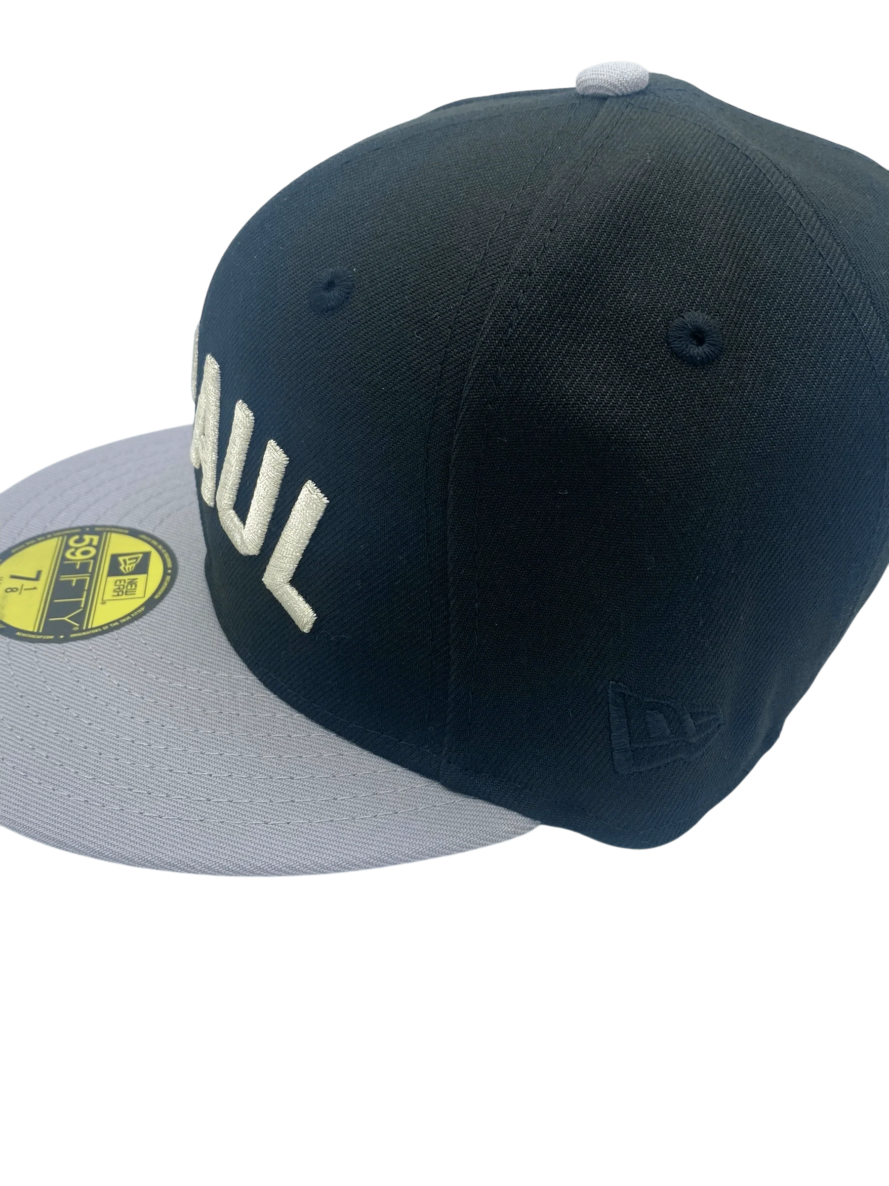 Adult St. Paul Saints New Era Black/Gray Custom Side Patch 59FIFTY Fitted Hat - Men's - Image 6