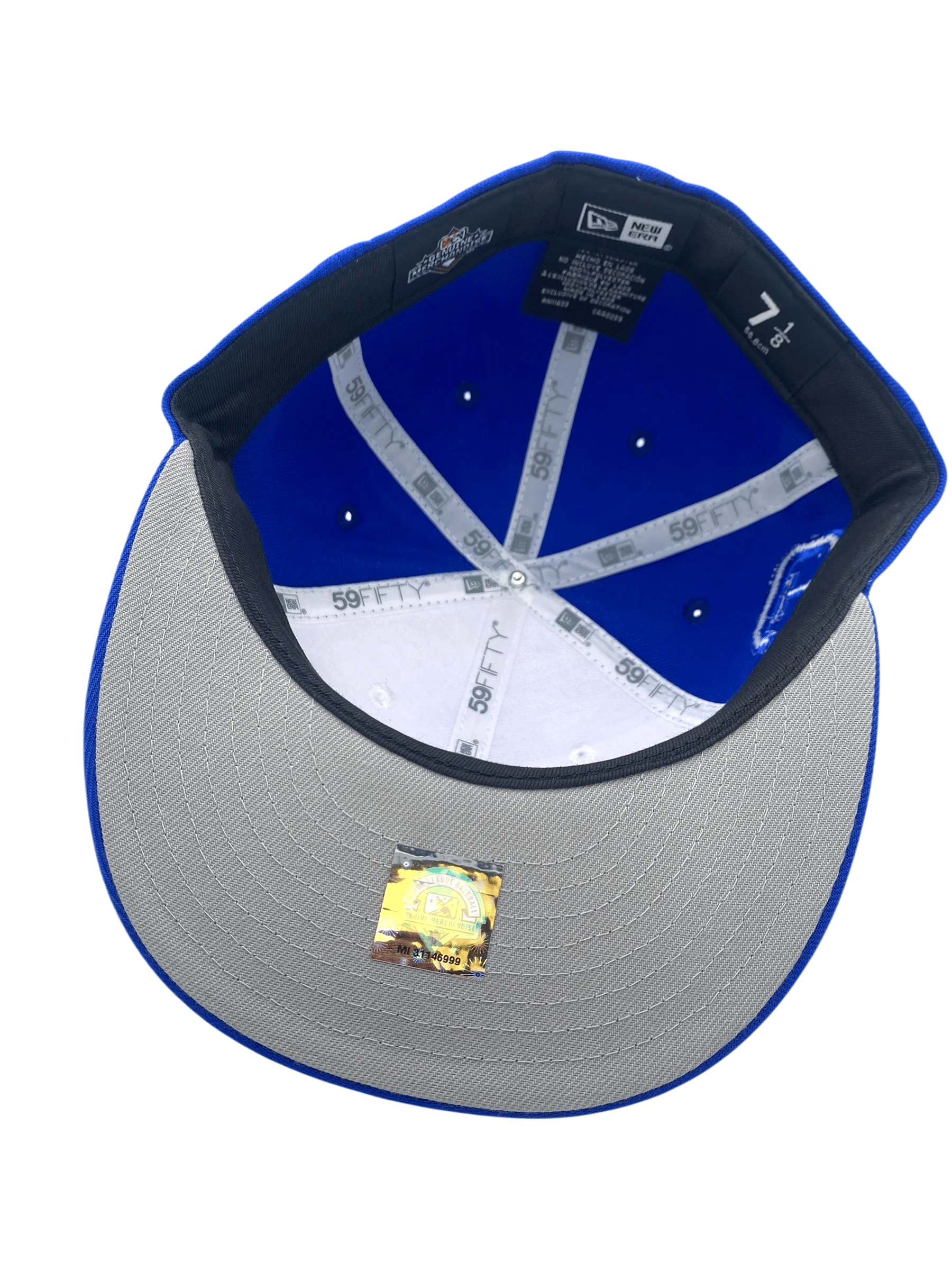 Adult St. Paul Saints New Era Blue/White Classic Script Custom Side Patch 59FIFTY Fitted Hat - Men's - Image 2