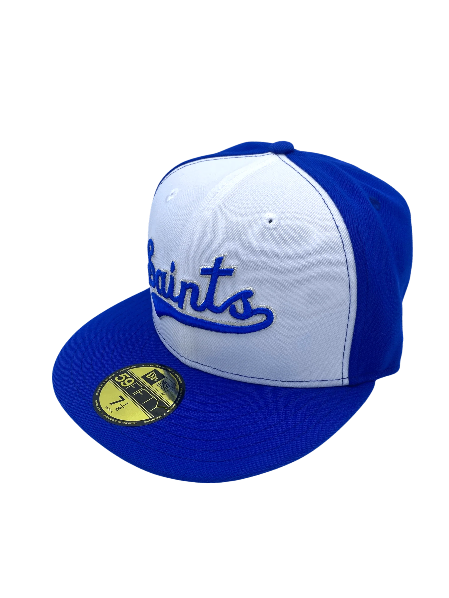 Adult St. Paul Saints New Era Blue/White Classic Script Custom Side Patch 59FIFTY Fitted Hat - Men's - Image 5