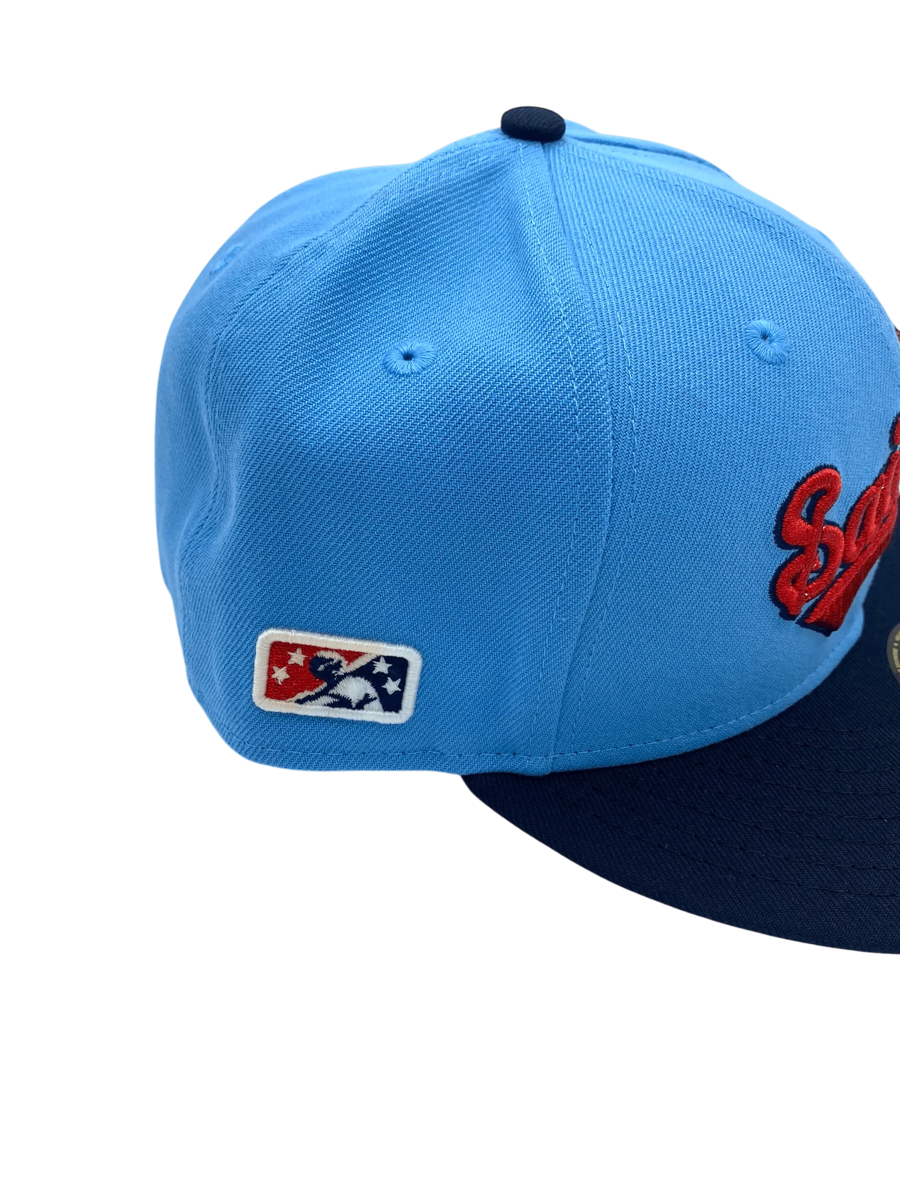 Adult St. Paul Saints New Era Light Blue/Navy Retro Custom Side Patch 59FIFTY Fitted Hat - Men's - Image 4
