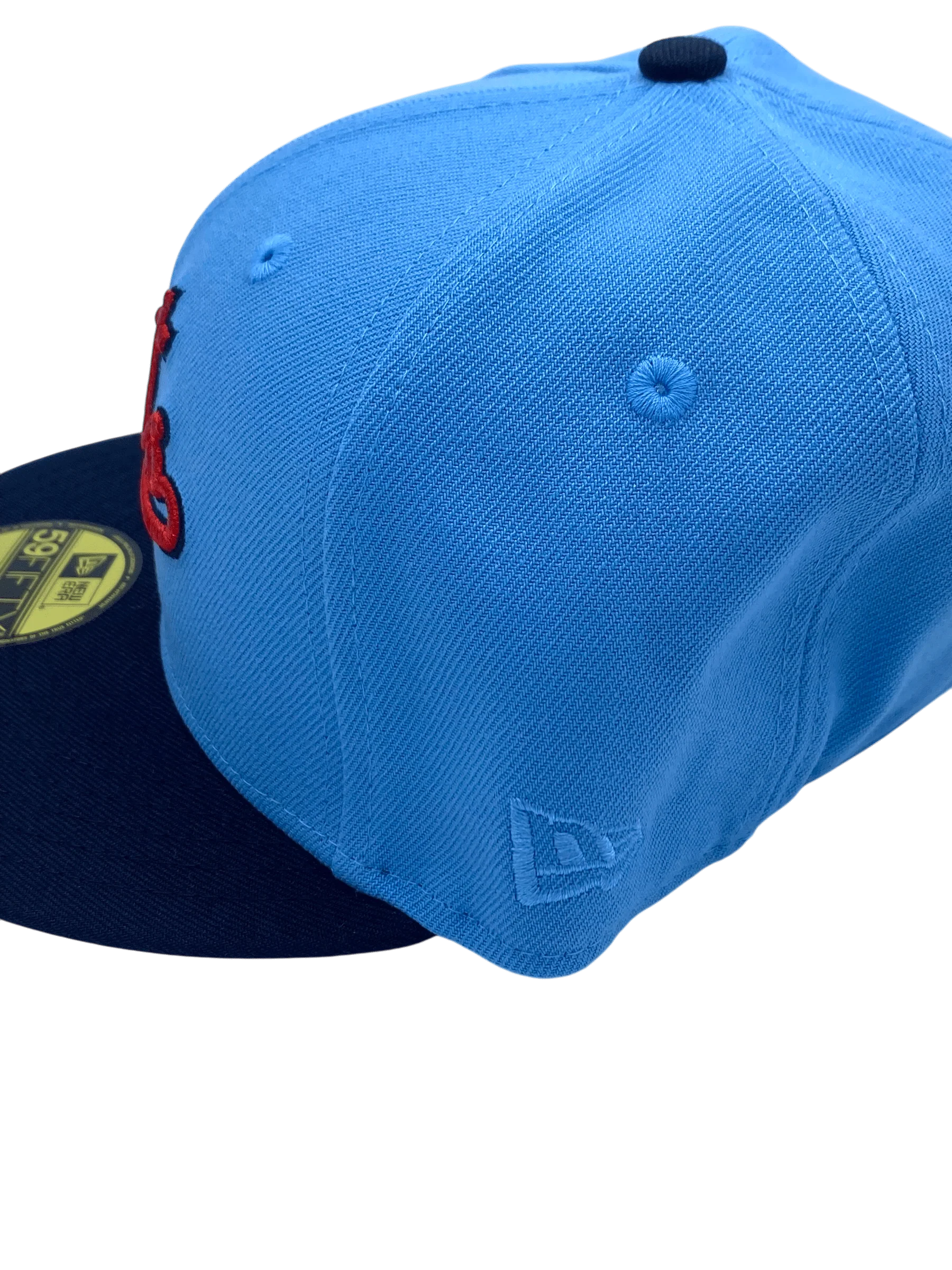 Adult St. Paul Saints New Era Light Blue/Navy Retro Custom Side Patch 59FIFTY Fitted Hat - Men's - Image 7