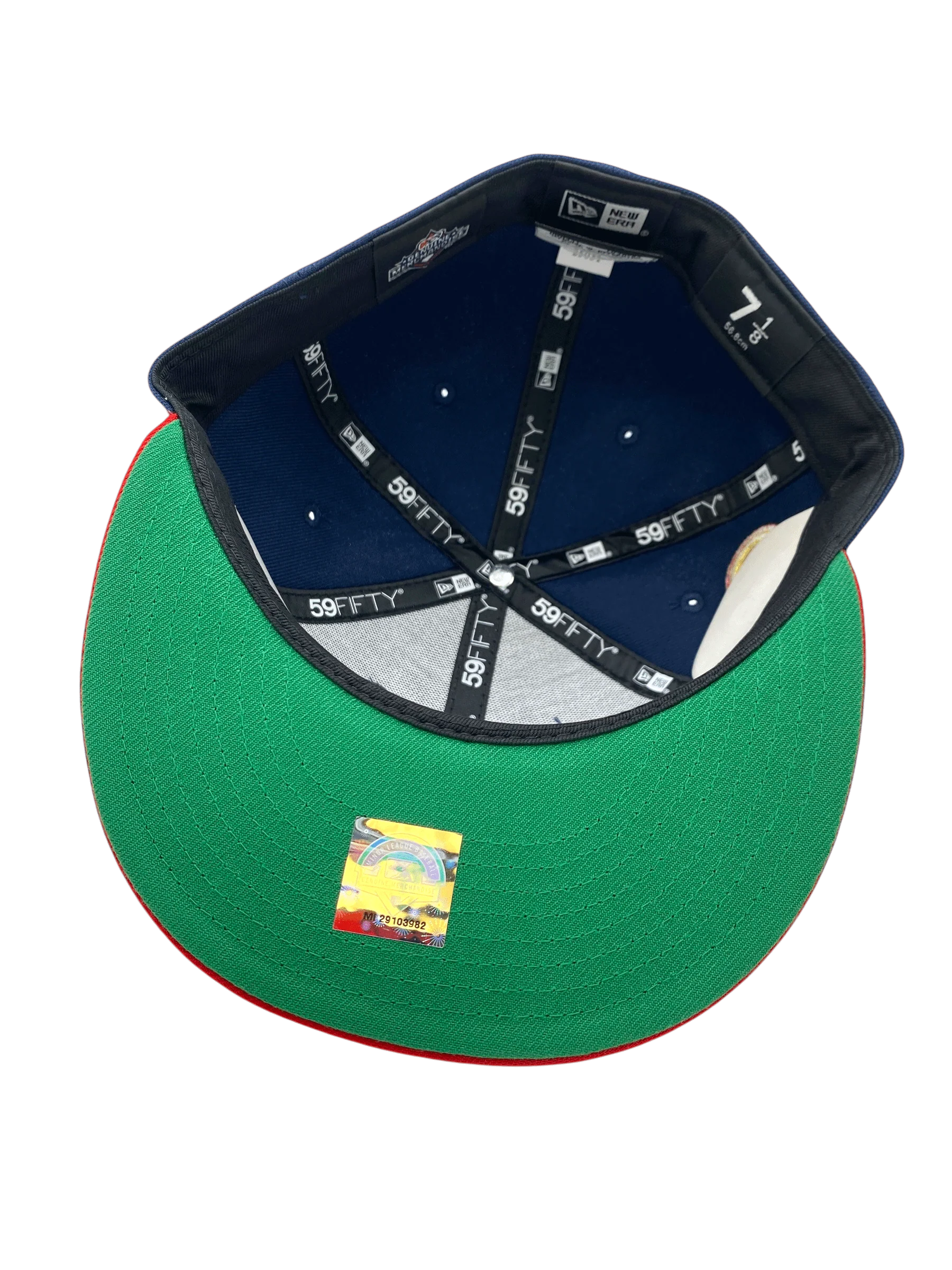 Adult St. Paul Saints New Era Navy/Red Script Custom Side Patch 59FIFTY Fitted Hat - Men's - Image 2