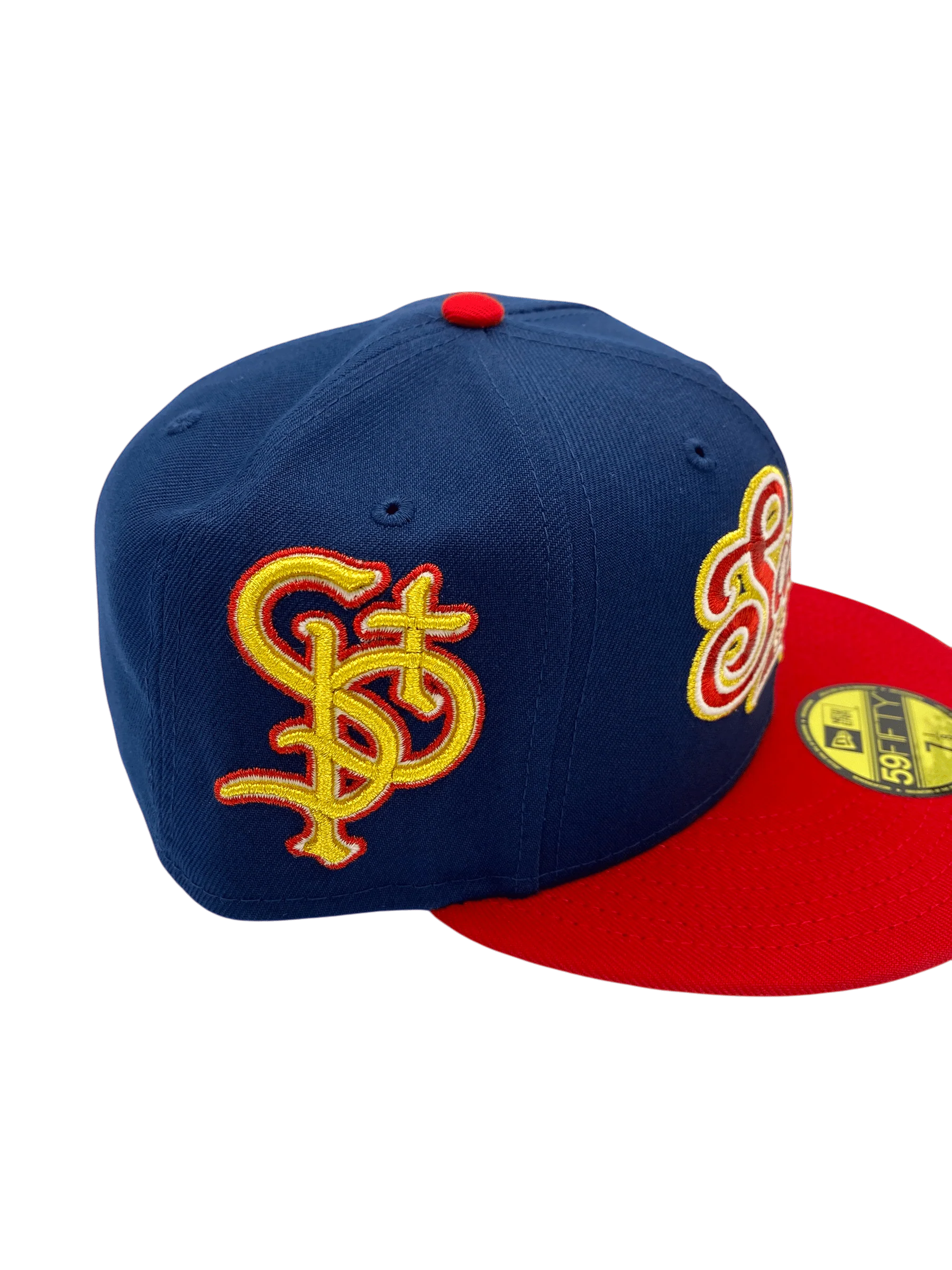 Adult St. Paul Saints New Era Navy/Red Script Custom Side Patch 59FIFTY Fitted Hat - Men's - Image 3