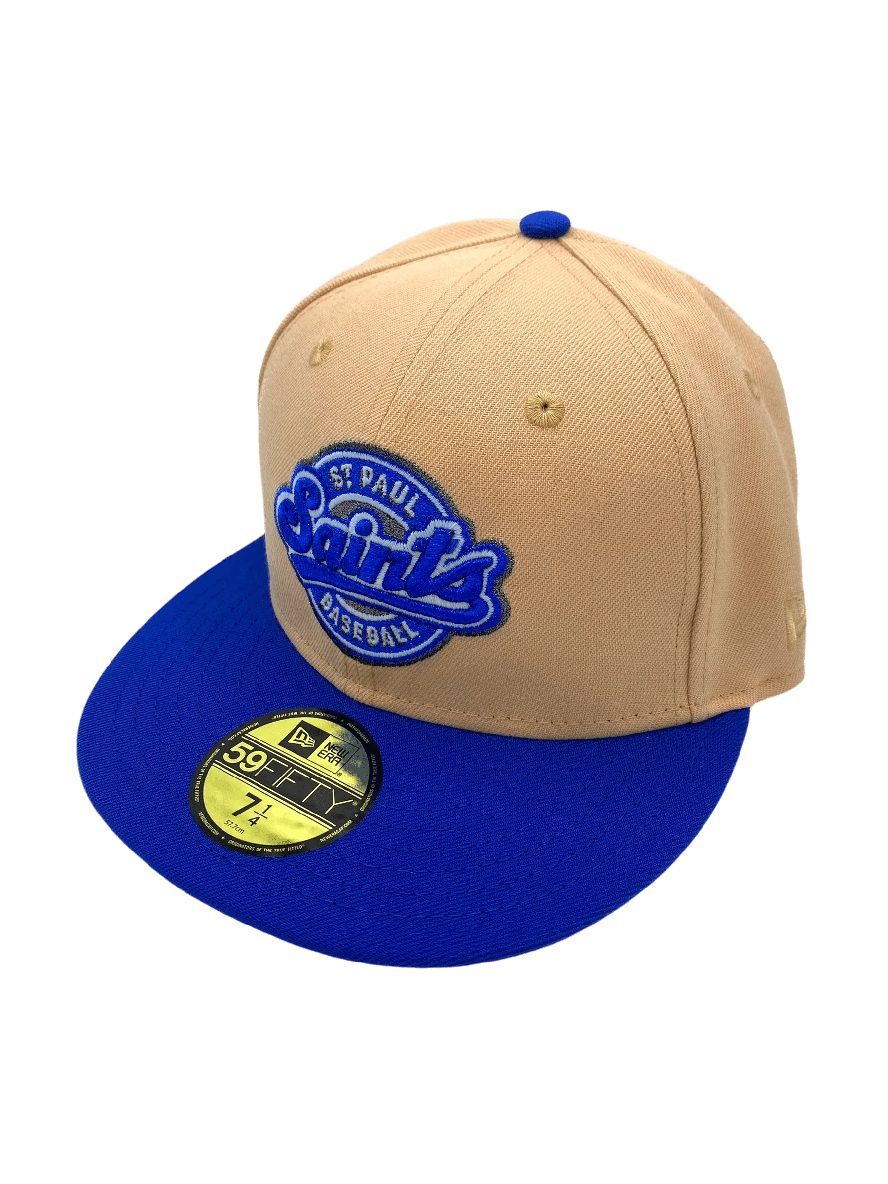 Adult St. Paul Saints New Era Tan/Blue Custom Side Patch 59FIFTY Fitted Hat - Men's - Image 5