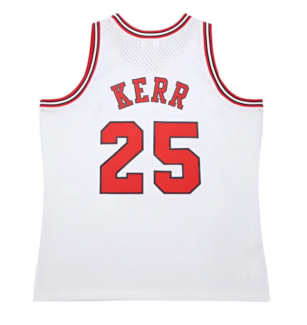 Adult Steve Kerr Chicago Bulls Mitchell & Ness White 1997 Throwback Swingman Jersey - Men's