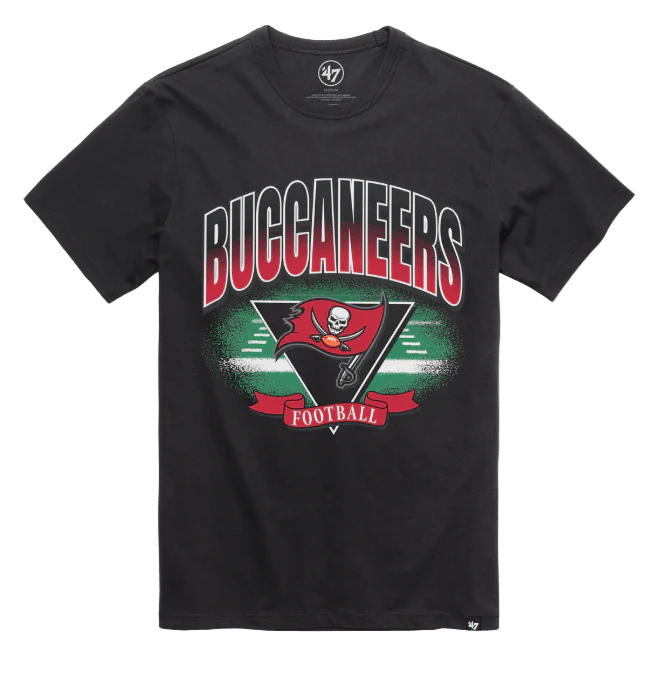 Adult Tampa Bay Buccaneers '47 Brand Black Arena Fade Franklin T Shirt - Men's