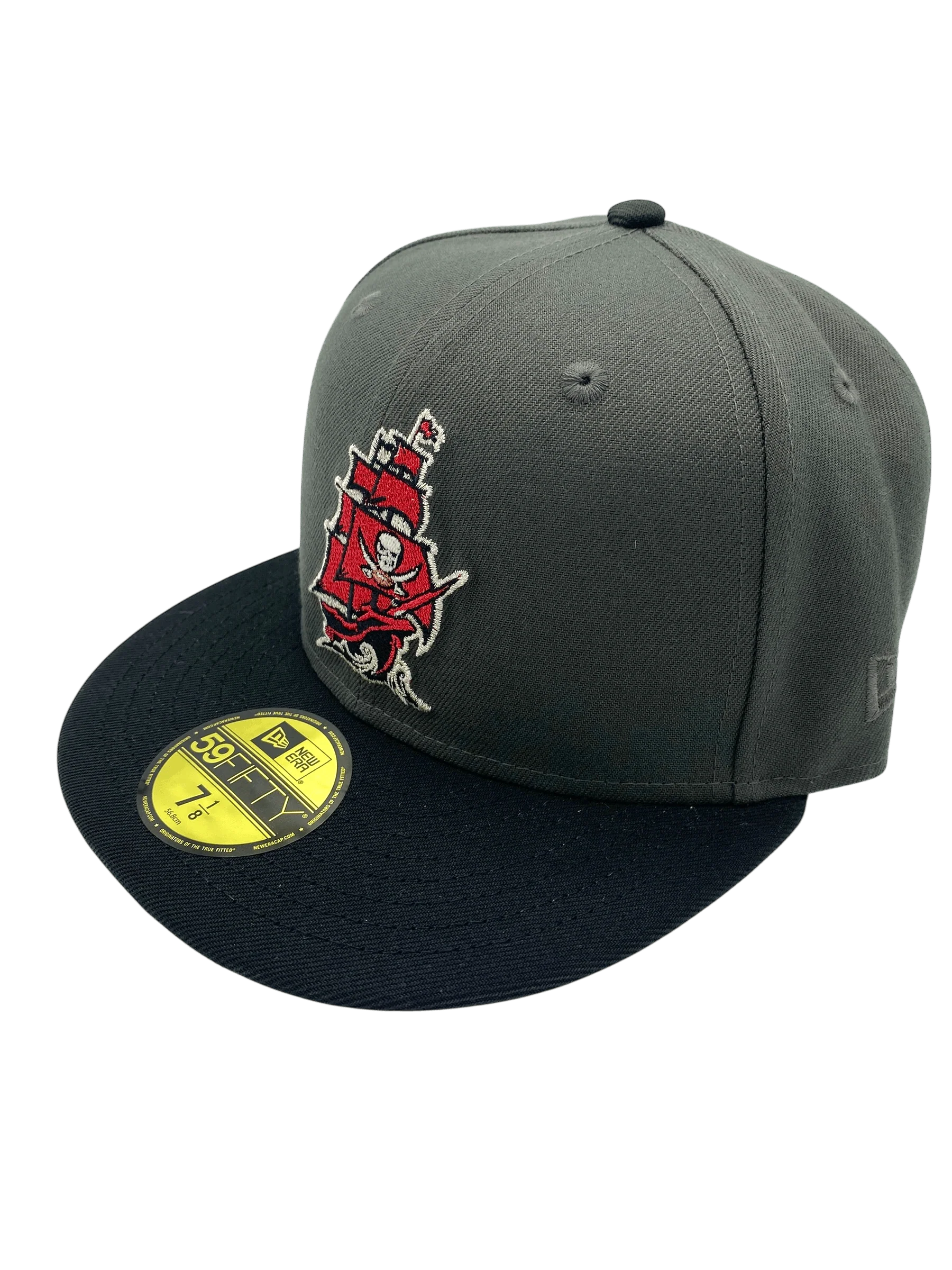 Adult Tampa Bay Buccaneers New Era Gray Fire the Cannons Custom Side Patch 59FIFTY Fitted Hat - Men's - Image 6