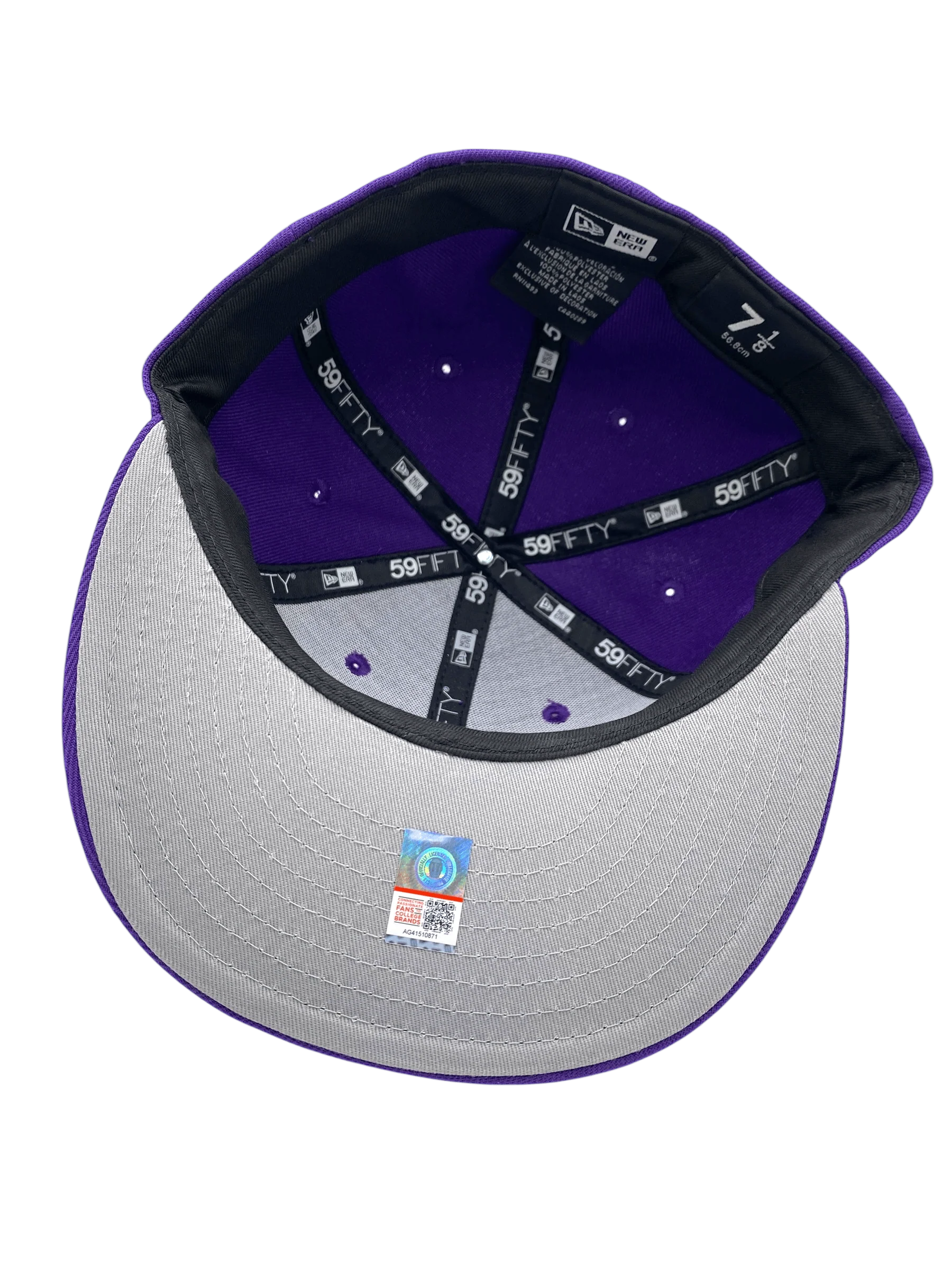 Adult TCU Horned Frogs New Era Purple Horns Up Custom Side Patch 59FIFTY Fitted Hat - Men's - Image 4