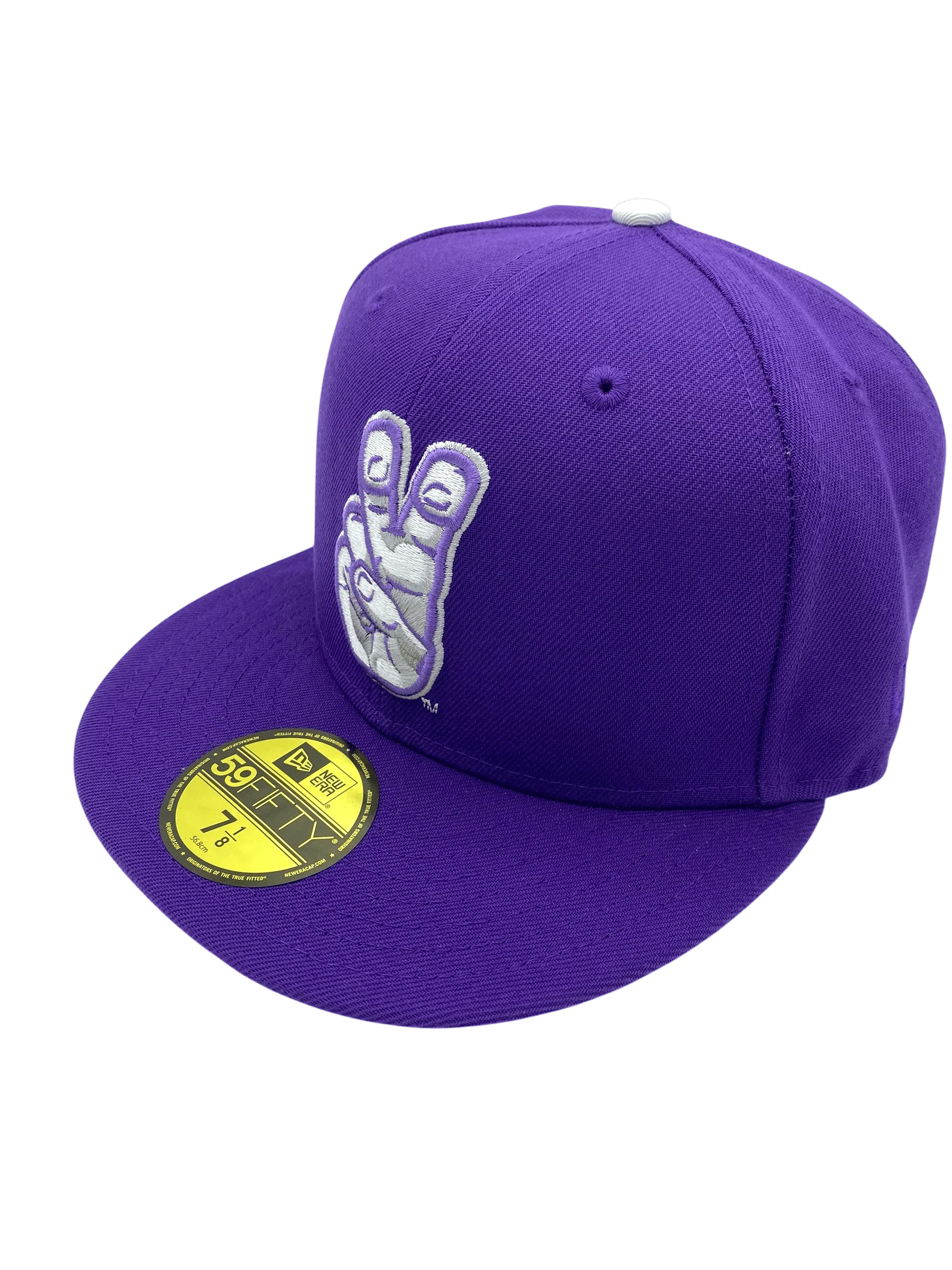 Adult TCU Horned Frogs New Era Purple Horns Up Custom Side Patch 59FIFTY Fitted Hat - Men's - Image 6