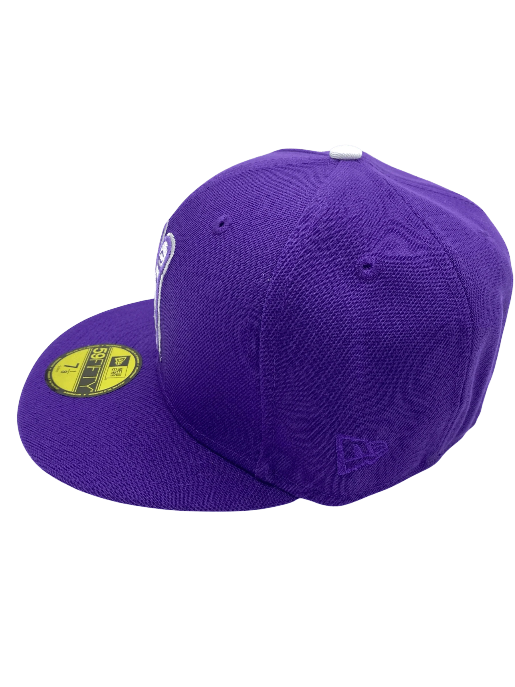 Adult TCU Horned Frogs New Era Purple Horns Up Custom Side Patch 59FIFTY Fitted Hat - Men's - Image 7
