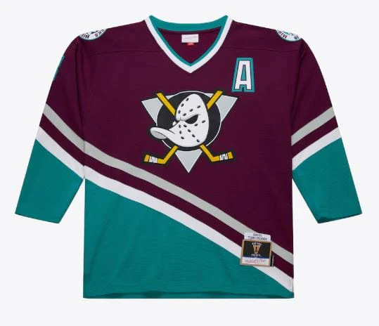 Adult Teemu Selanne Anaheim Mighty Ducks Mitchell & Ness 1996 Purple Power Play Jersey - Men's