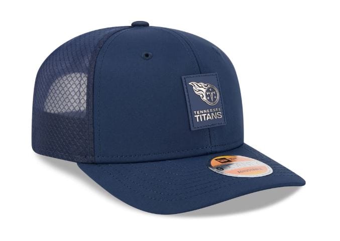 Adult Tennessee Titans New Era Navy 2025 NFL Sideline 9SEVENTY Adjustable Trucker Hat - Men's - Image 4