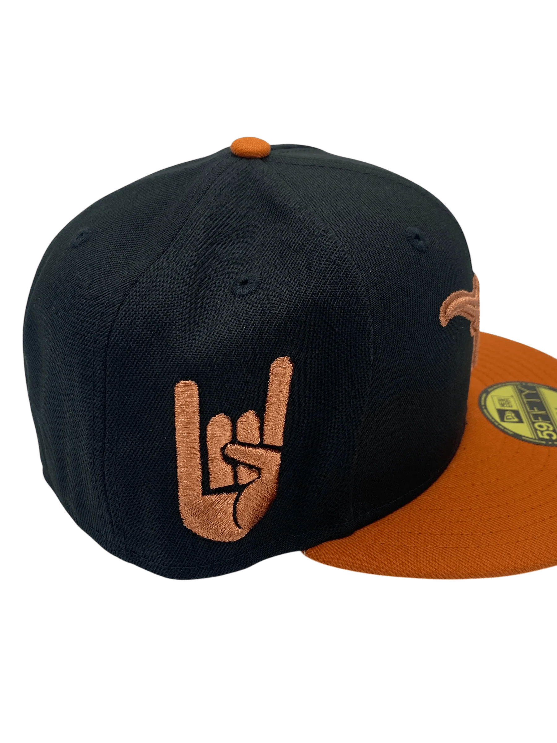 Adult Texas Longhorns New Era Black Hook Em Custom Side Patch 59FIFTY Fitted Hat - Men's - Image 2