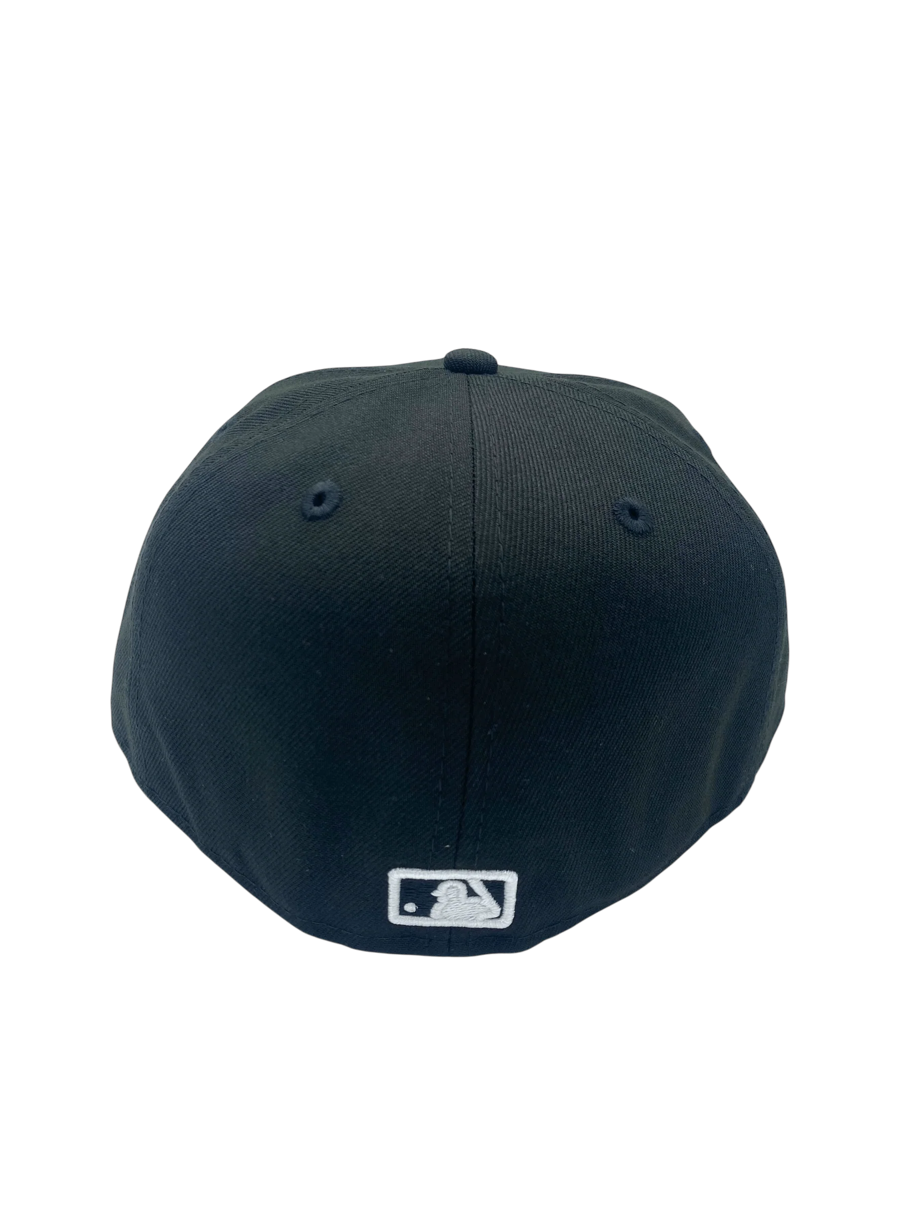 Adult Texas Rangers New Era Black/White Basic 59FIFTY Fitted Hat - Men's - Image 5