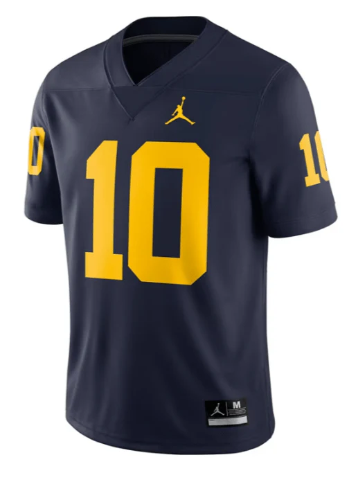 Adult Tom Brady Michigan Wolverines Jordan Brand Navy Legacy Game Jersey - Men's - Image 3