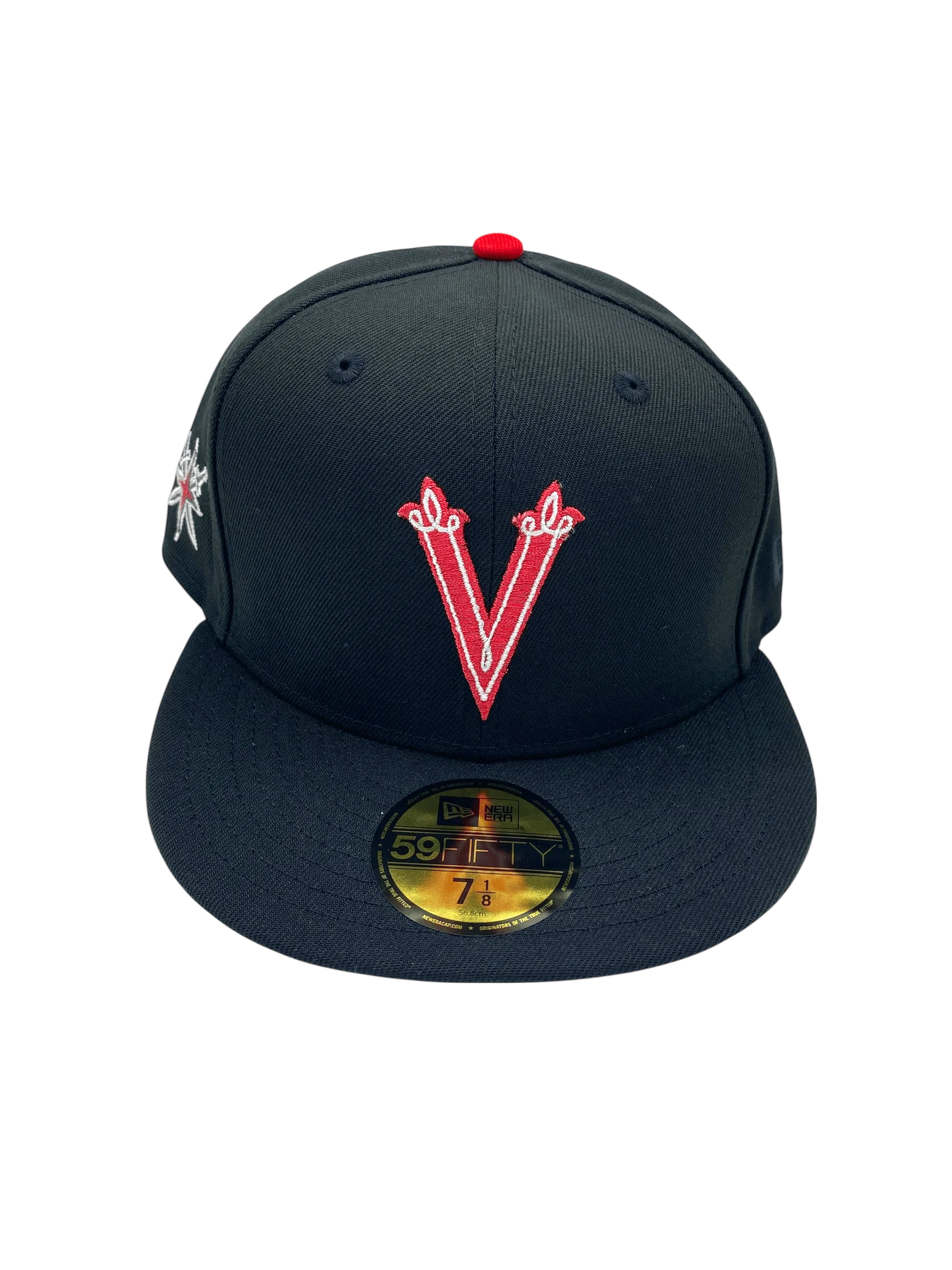 Adult Vegas Golden Knights New Era Black Vader Custom Side Patch 59FIFTY Fitted Hat - Men's - Image 5