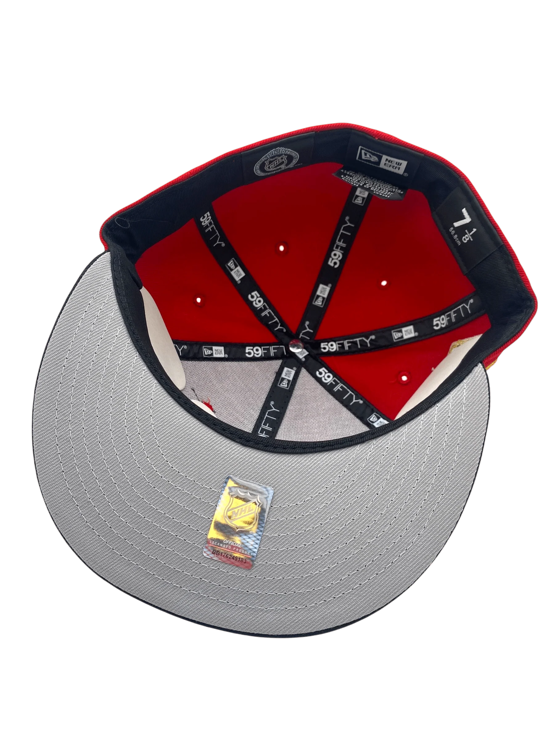 Adult Vegas Golden Knights New Era Red/Black Sharpened Iron Custom Side Patch 59FIFTY Fitted Hat - Men's - Image 3