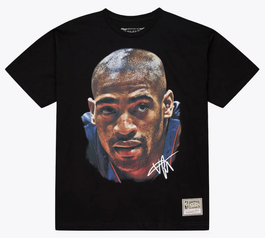 Adult Vince Carter Toronto Raptors Mitchell & Ness Black Real NBA Big Face T-Shirt - Men's