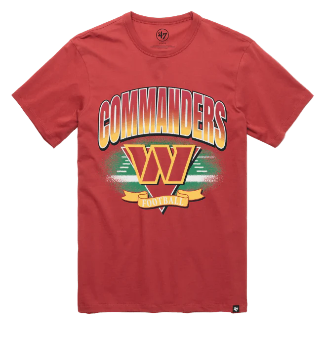 Adult Washington Commanders '47 Brand Burgundy Arena Fade Franklin T Shirt - Men's