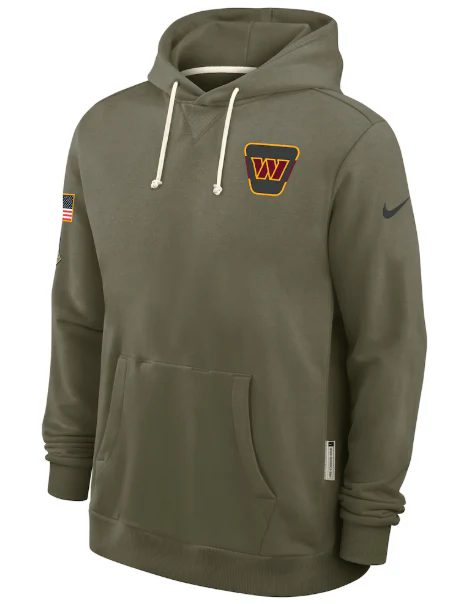 Adult Washington Commanders Nike Olive 2025 Salute to Service Sideline Hooded Sweatshirt - Men's - Image 2