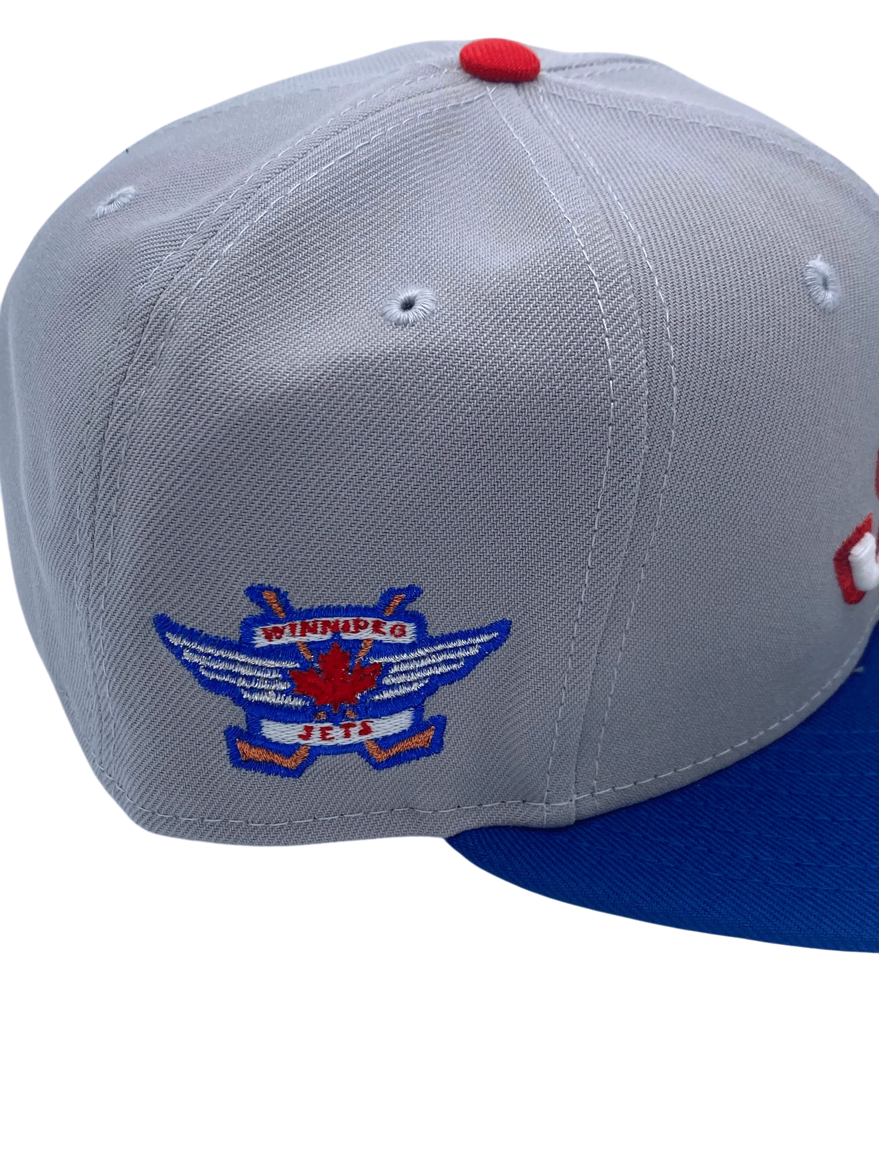 Adult Winnipeg Jets New Era Gray/Blue Retro Custom Side Patch 59FIFTY Fitted Hat - Men's - Image 3