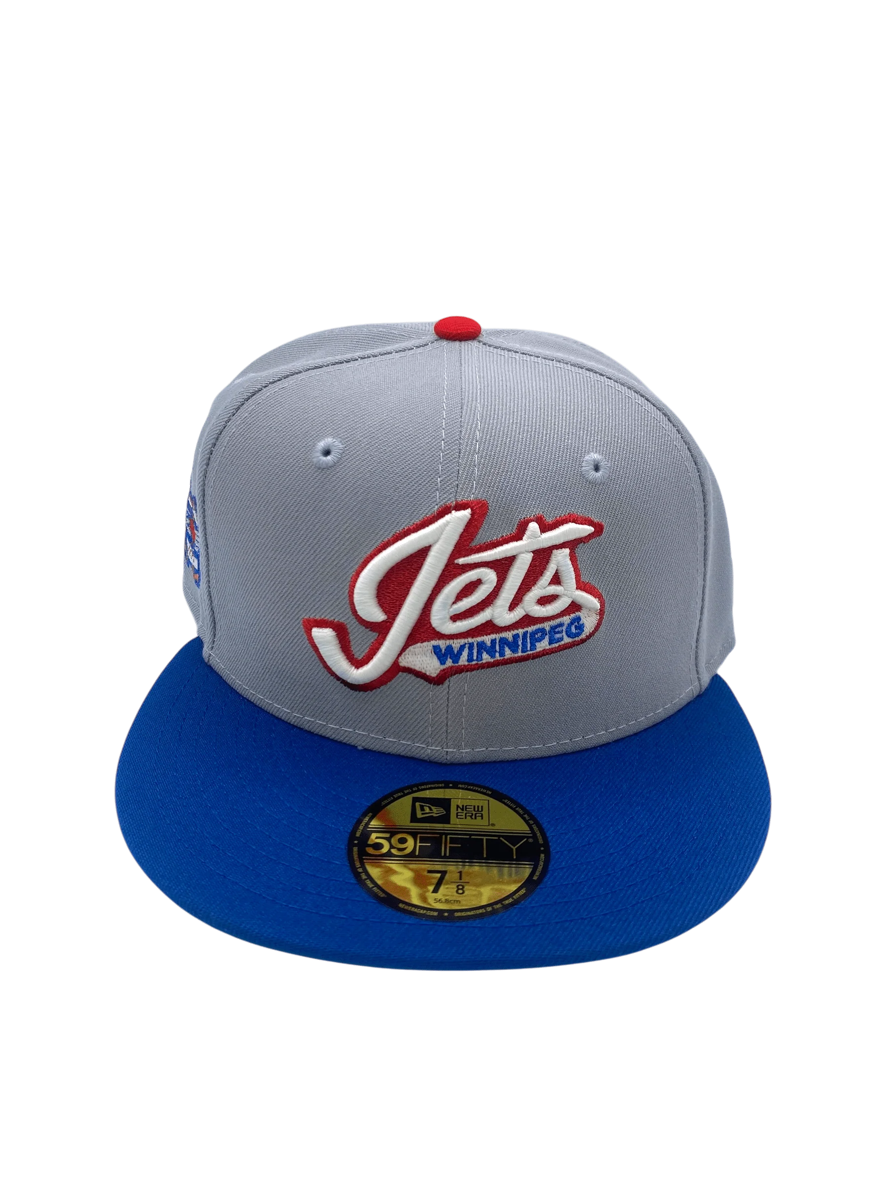 Adult Winnipeg Jets New Era Gray/Blue Retro Custom Side Patch 59FIFTY Fitted Hat - Men's - Image 5