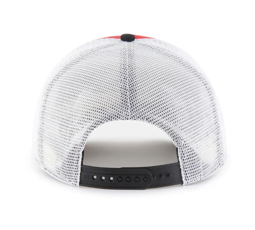 Adult Wisconsin Badgers '47 Red/Black Stripe Mesh Hitch Adjustable Snapback Hat - Men's - Image 2