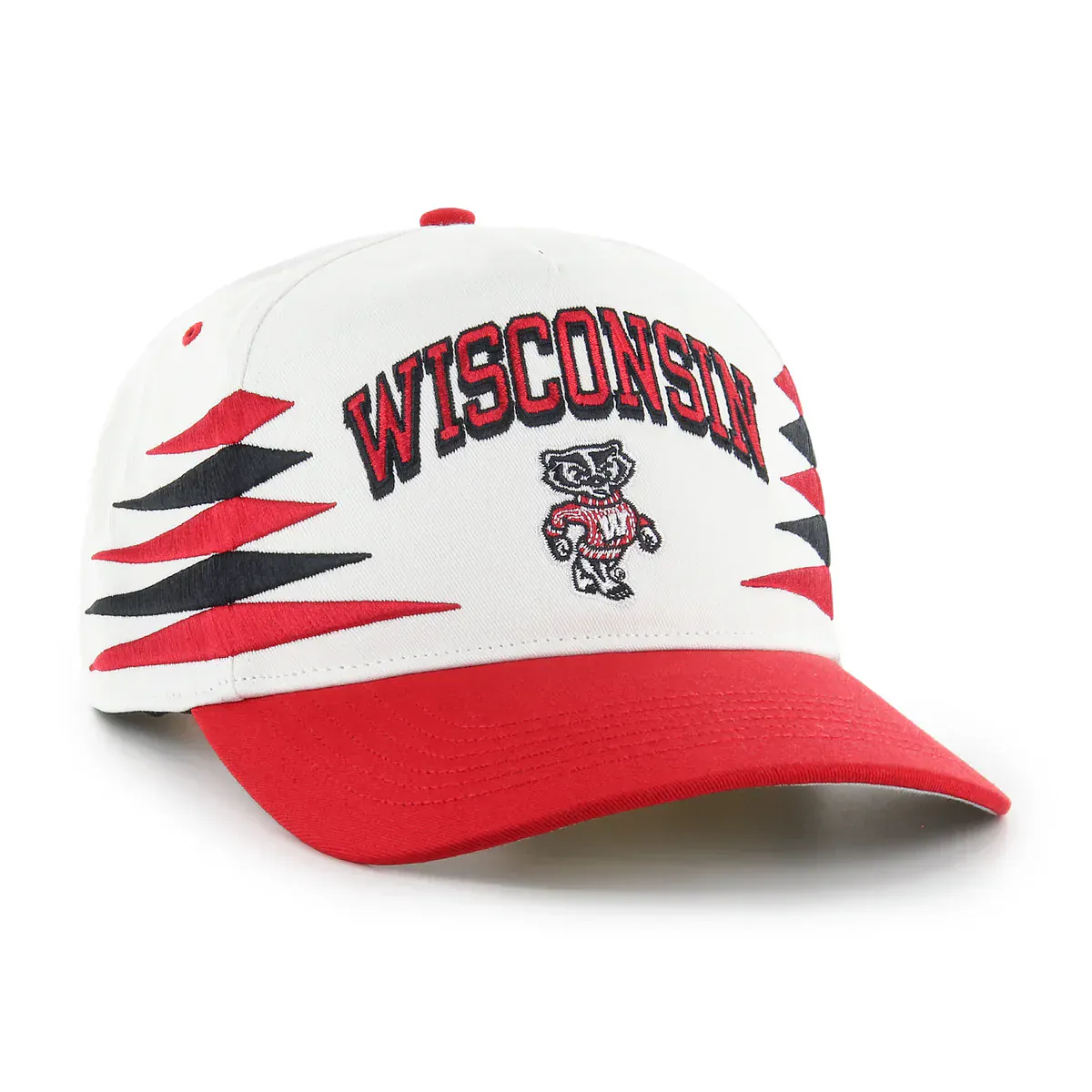 Adult Wisconsin Badgers '47 White Diamond Cut Hitch Adjustable Snapback Hat - Men's - Image 3