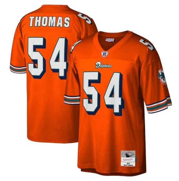 Adult Zach Thomas Miami Dolphins Mitchell & Ness NFL 2004 Orange Throwback Jersey - Men's