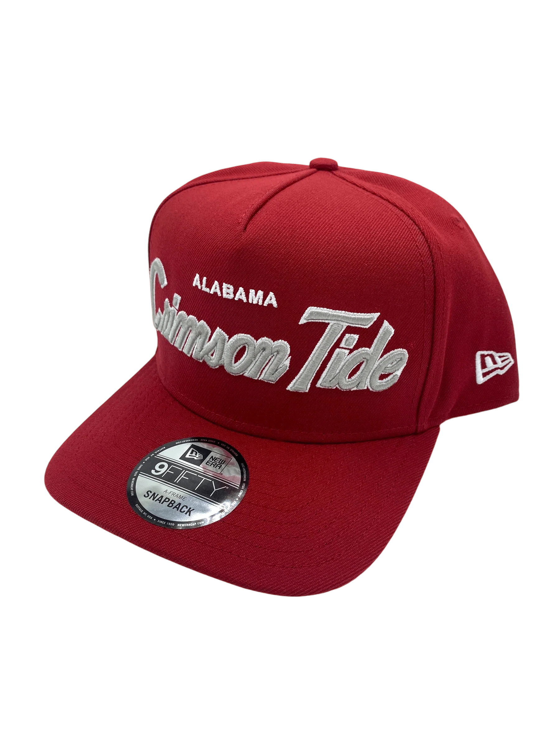 Adult Alabama Crimson Tide New Era Crimson Script A-Frame 9FIFTY Adjustable Snapback Hat- Men's - Image 4