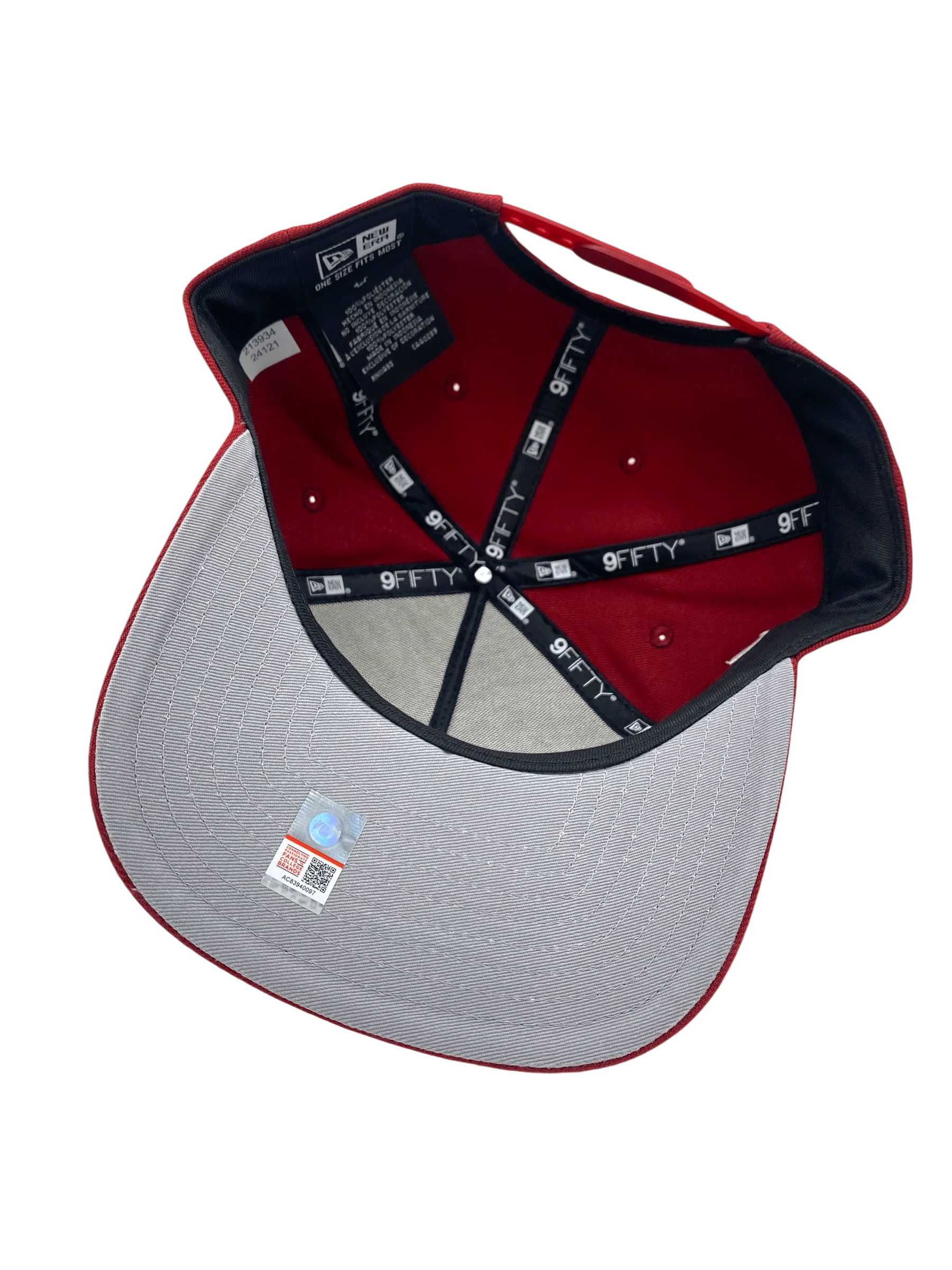 Adult Alabama Crimson Tide New Era Crimson Script A-Frame 9FIFTY Adjustable Snapback Hat- Men's - Image 6