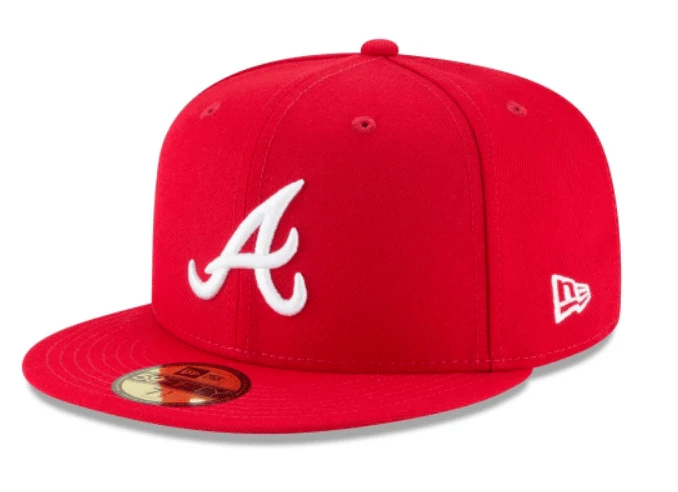 Adult Atlanta Braves New Era Red and White Collection 59FIFTY Fitted Hat - Men's
