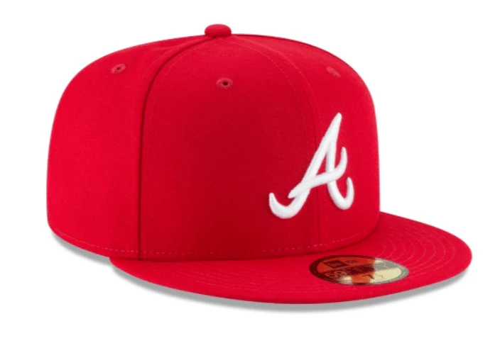 Adult Atlanta Braves New Era Red and White Collection 59FIFTY Fitted Hat - Men's - Image 3