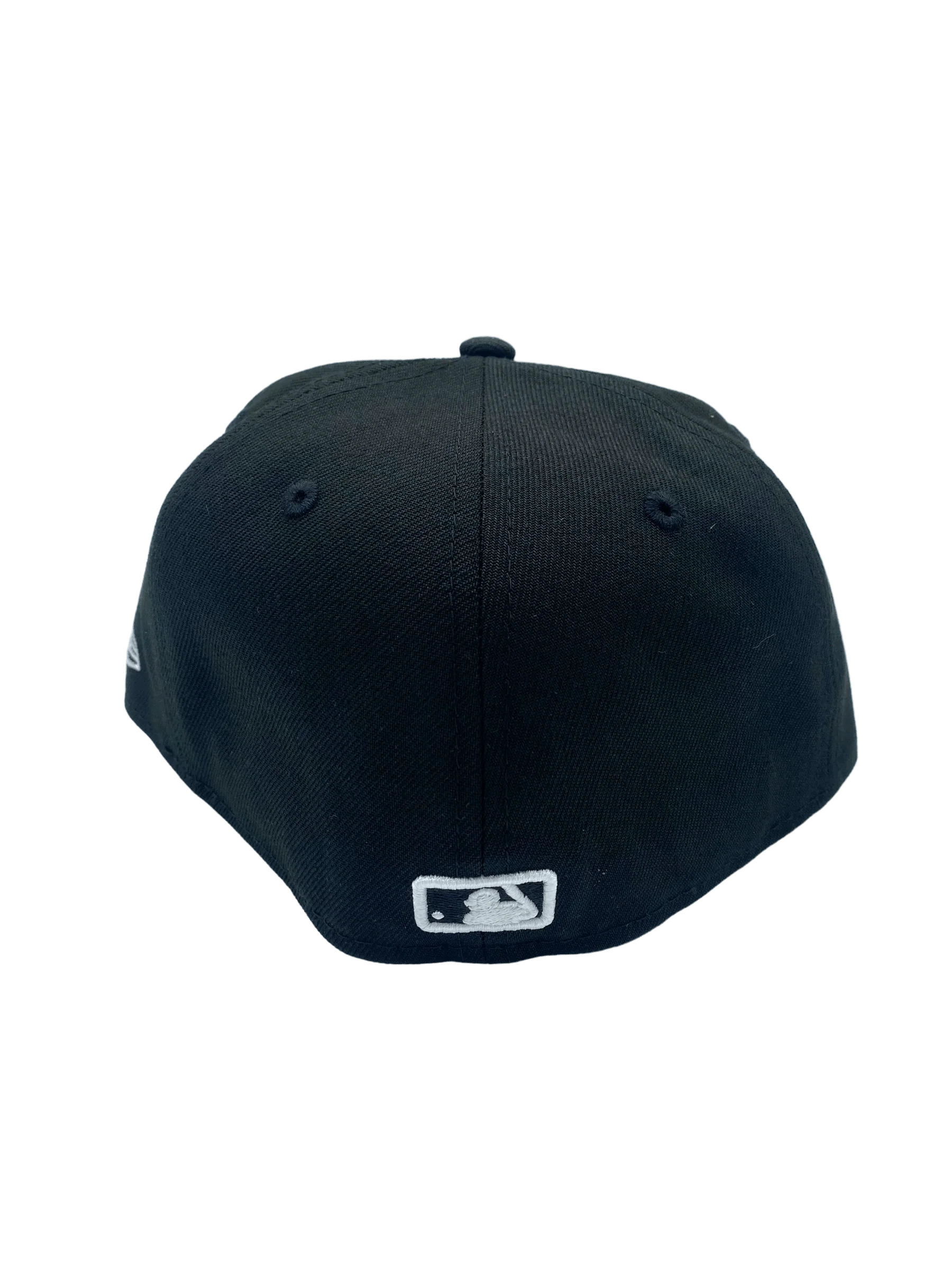 Adult Boston Red Sox New Era Black/White Scripts 59FIFTY Fitted Hat - Men's - Image 4