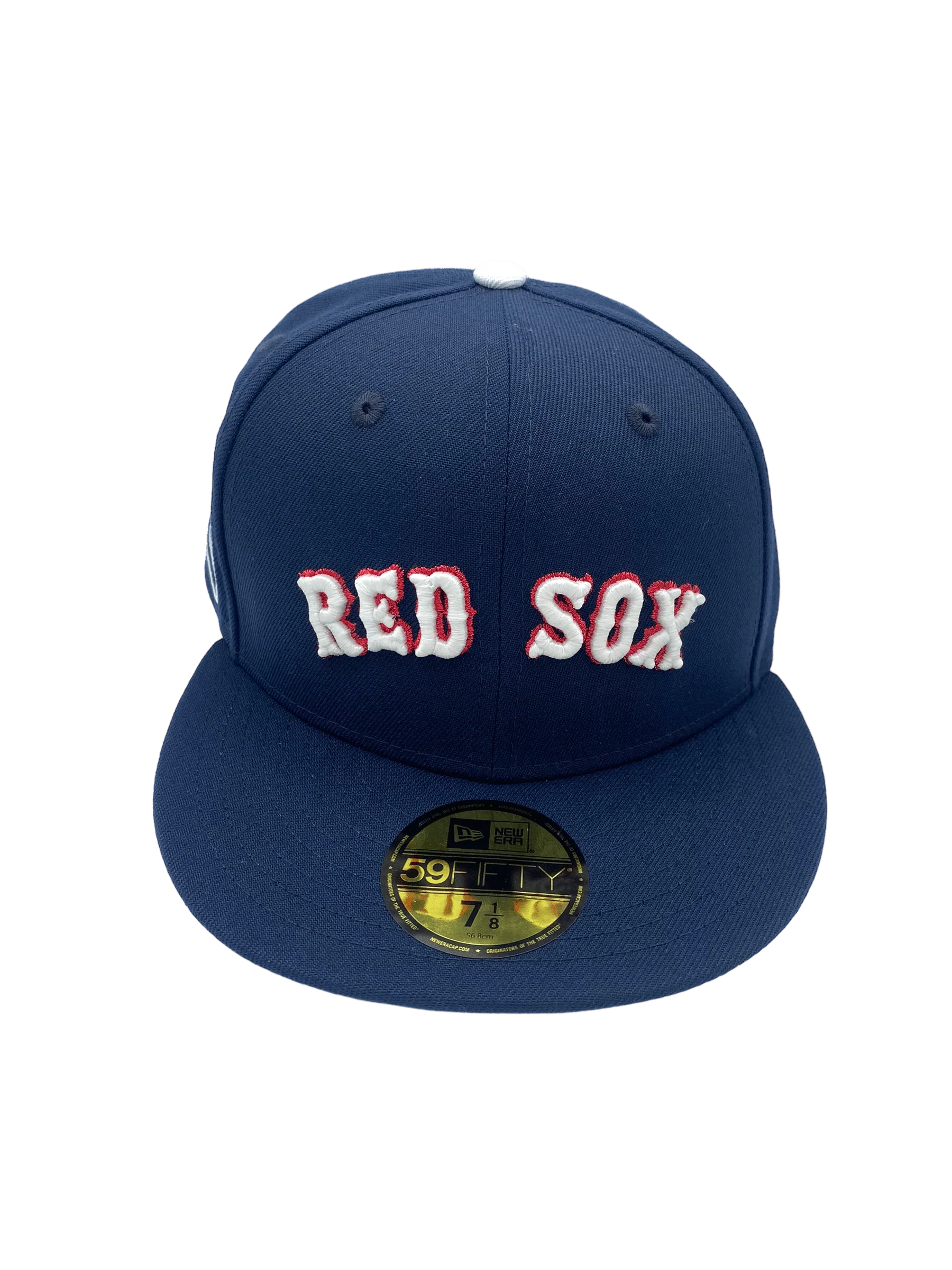 Adult Boston Red Sox New Era Navy Custom Combo Side Patch 59FIFTY Fitted Hat - Men's - Image 3