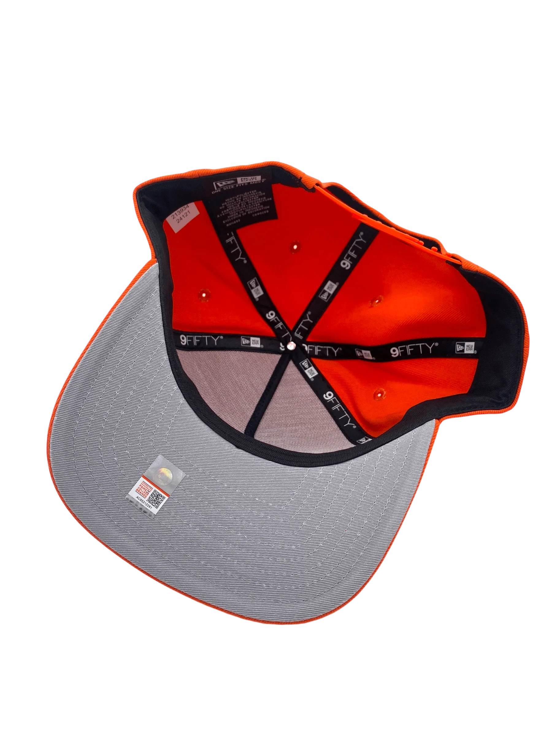 Adult Clemson Tigers New Era Orange Script A-Frame 9FIFTY Adjustable Snapback Hat- Men's - Image 3