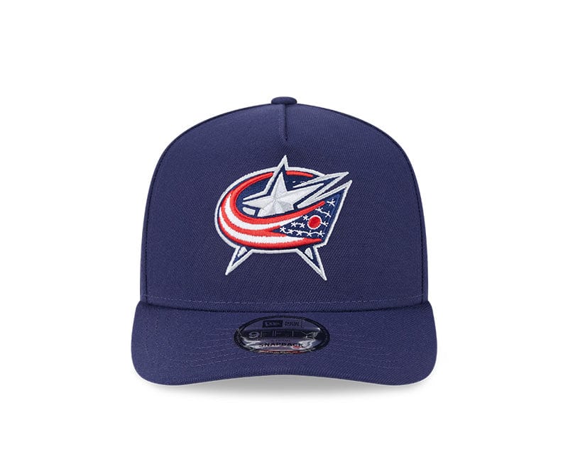 Adult Columbus Blue Jackets New Era Navy A-Frame 9FIFTY Adjustable Snapback Hat - Men's - Image 5