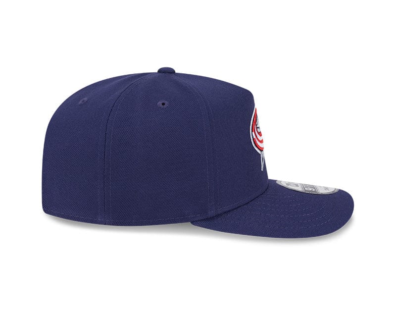 Adult Columbus Blue Jackets New Era Navy A-Frame 9FIFTY Adjustable Snapback Hat - Men's - Image 7