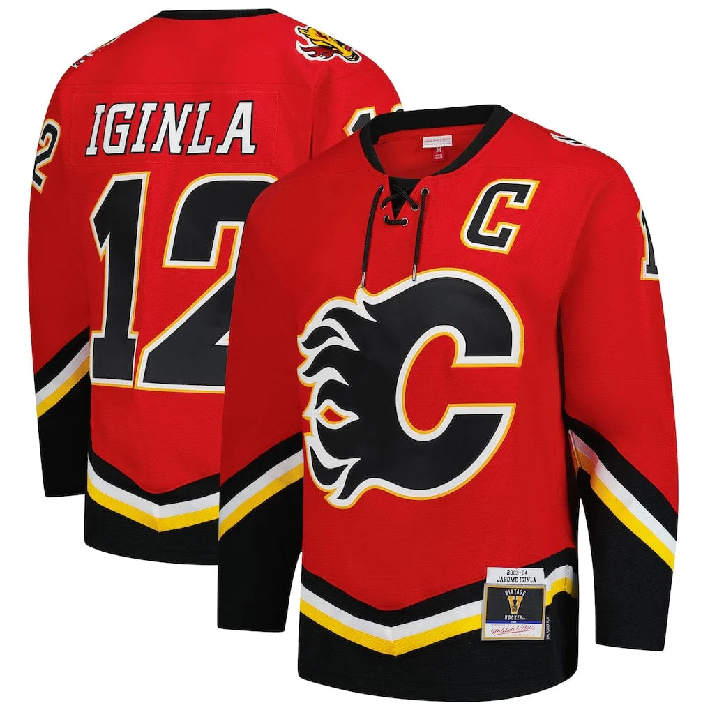 Jarome Iginla Calgary Flames Mitchell & Ness 2003-04 Power Play NHL Jersey - Red - Men's