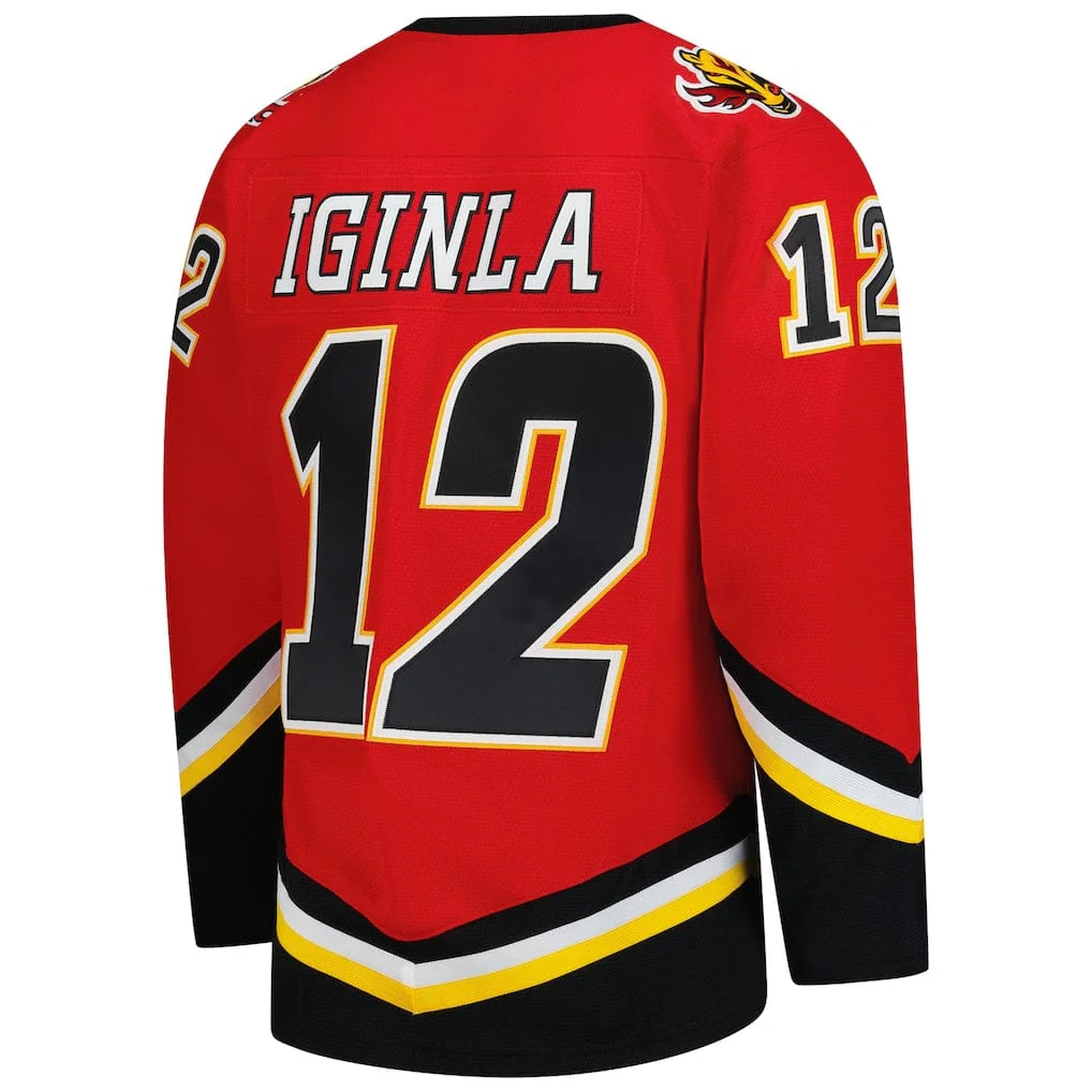 Jarome Iginla Calgary Flames Mitchell & Ness 2003-04 Power Play NHL Jersey - Red - Men's - Image 3
