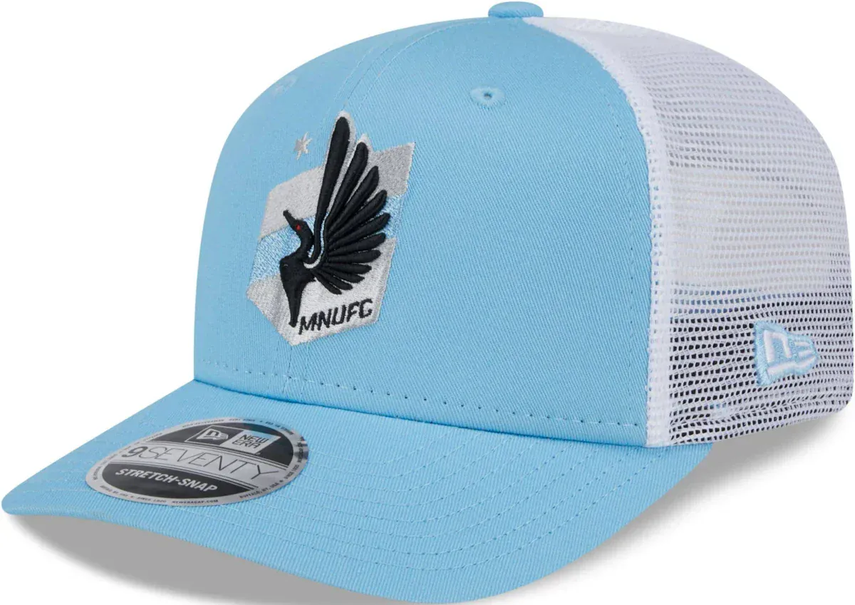 Adult Minnesota United FC Light Blue New Era 9Seventy Adjustable Trucker Hat - Men's
