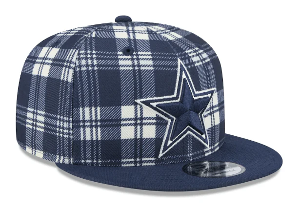 Adult Dallas Cowboys New Era Navy Bill 2024 Plaid Statement 9FIFTY Snapback Hat - Men's - Image 4