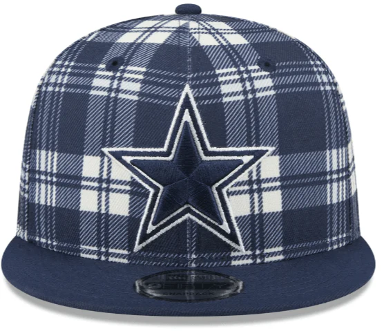 Adult Dallas Cowboys New Era Navy Bill 2024 Plaid Statement 9FIFTY Snapback Hat - Men's - Image 5