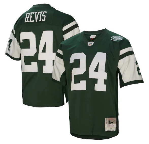 Adult Darrelle Revis New York Jets Mitchell & Ness NFL 2009 Green Throwback Jersey - Men's