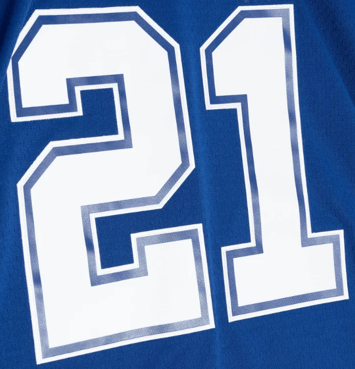 Adult Deion Sanders Dallas Cowboys Mitchell & Ness NFL 1995 Blue Throwback Jersey - Men's - Image 3